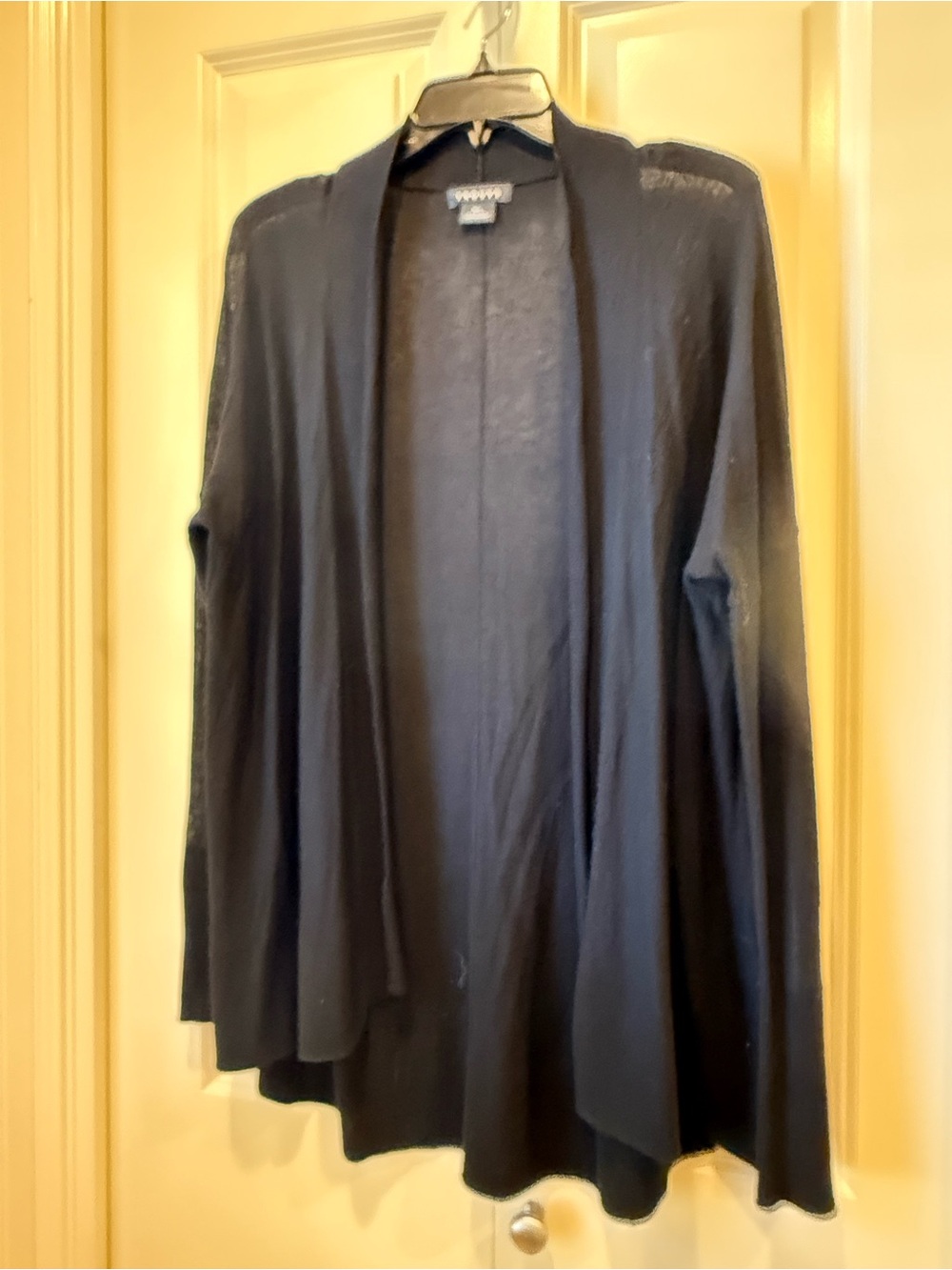 Trouve Black Open-Front Lightweight Cardigan